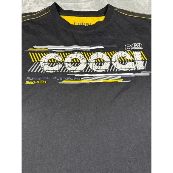 Vintage Coogi Australia Graphic‎ T-Shirt Embroidered Logo Accents Black Tee XXXL - Picture 3 of 11